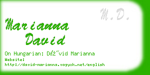 marianna david business card